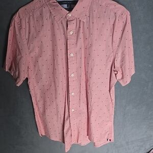 Tommy Hilfiger Men's Pink Polka Dot Shirt